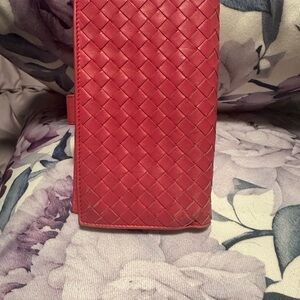Bottega Veneta Pink Intrecciato leather wallet